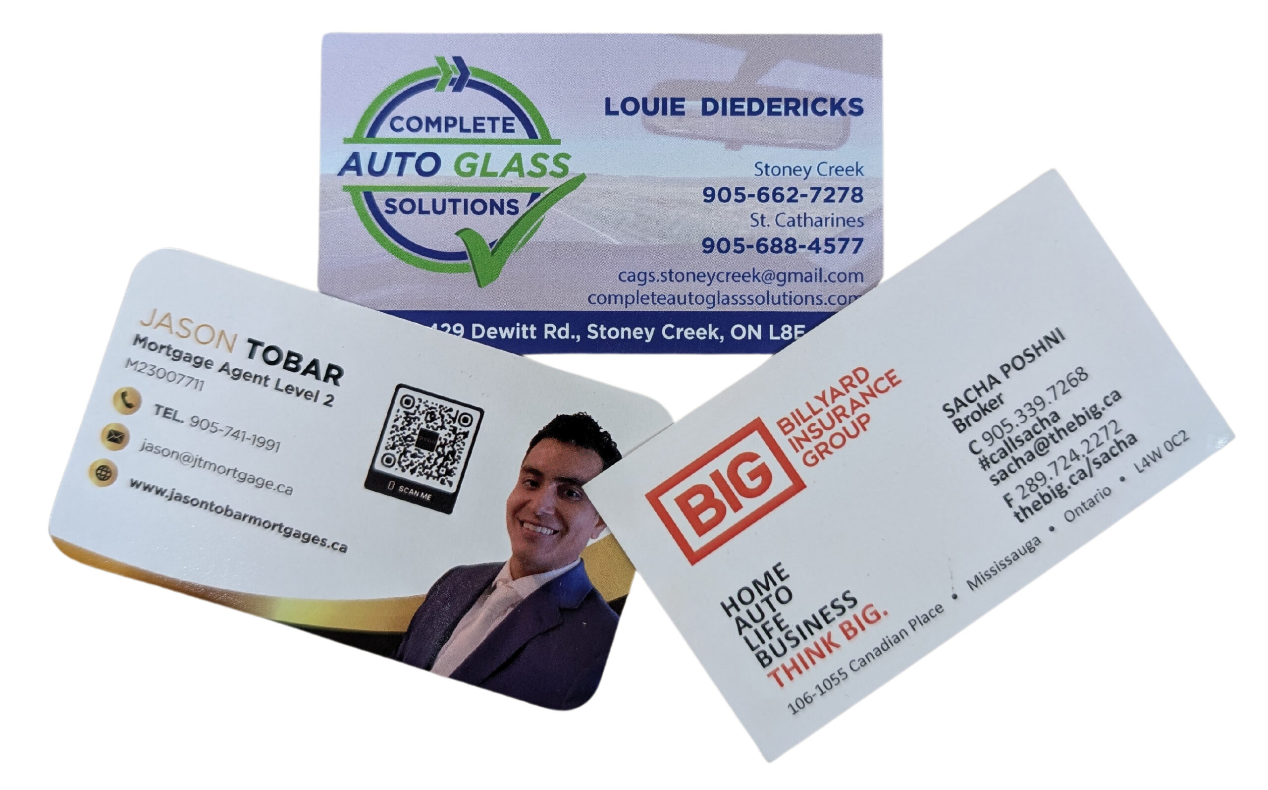 Business cards fan